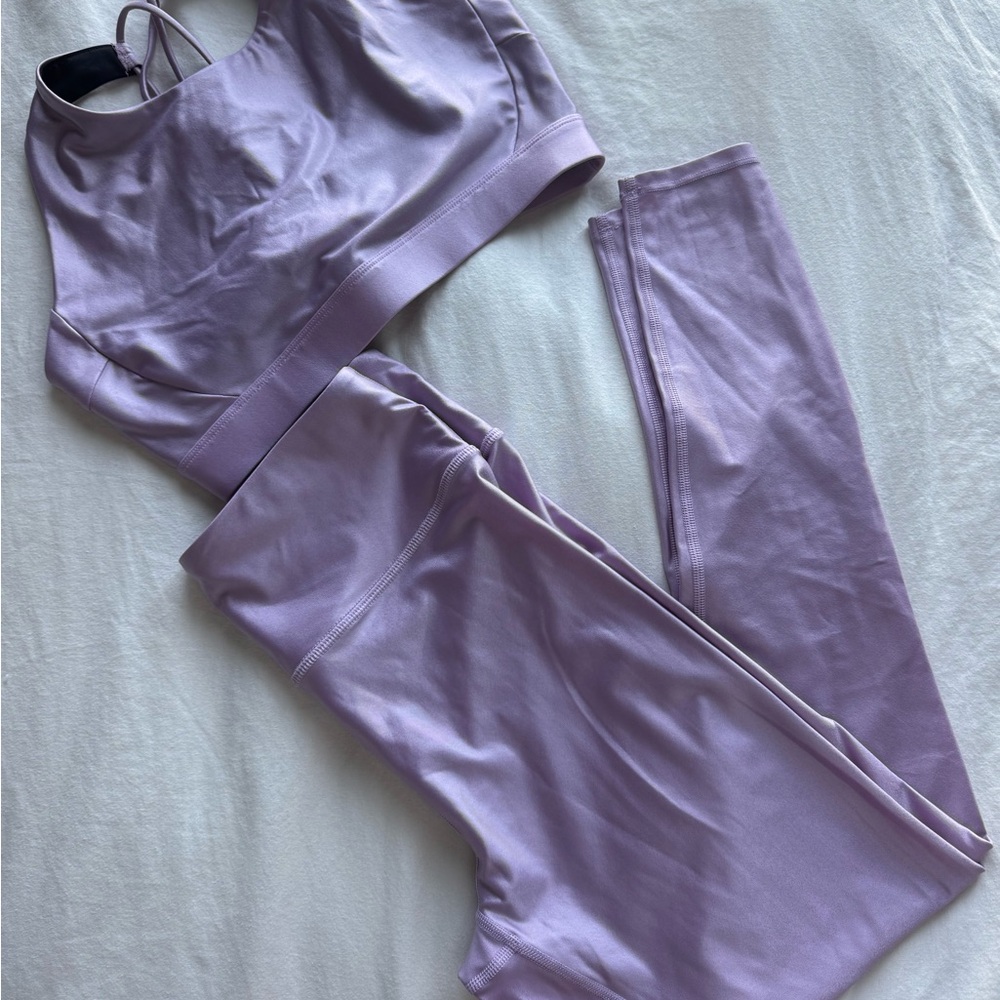 soulcycle Purple Sports Bra & Leggings Set